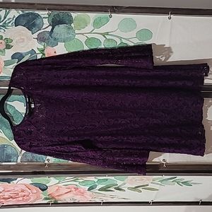Tacera Lace dress, plum, size L